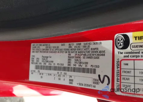 2014 Ford Fiesta Se из США, поврежденный, VIN 3FADP4BJXEM136088